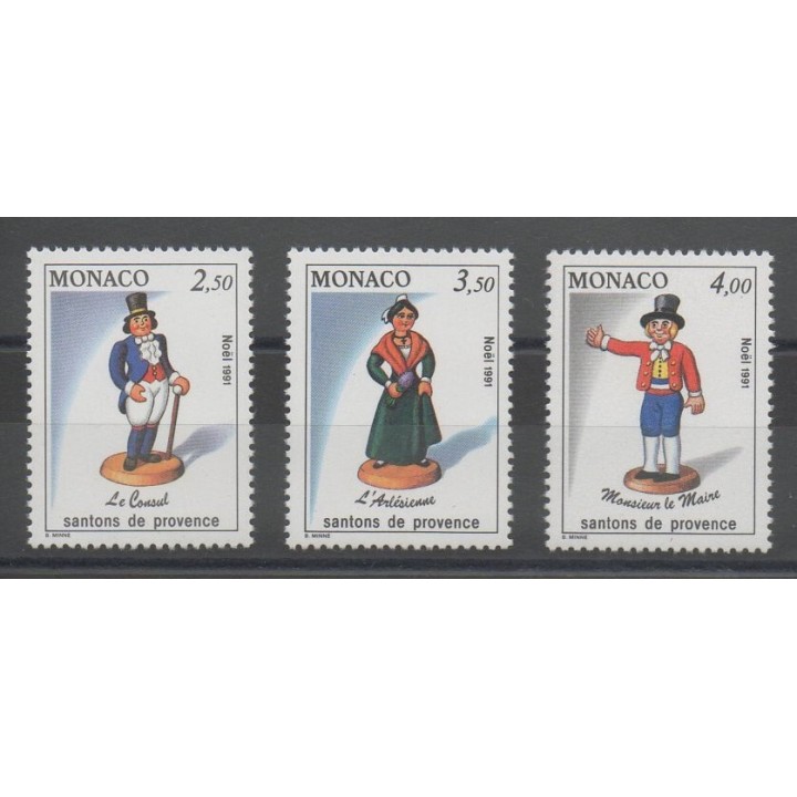 Timbres - Noël - Monaco  - 1991 - No 1794/1796