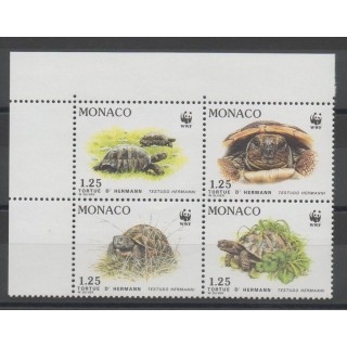 Timbres - animaux divers - Monaco  - 1991 - No 1805/1808