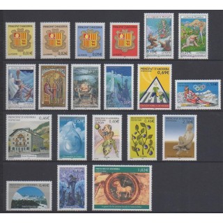 Buy the stamps of French Andorra of the year 2002 (Nb 555/574).