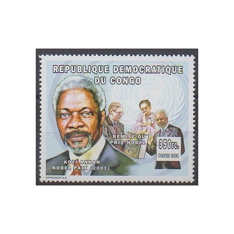 Congo (République démocratique du) - 2002 - No 1564 - Célébrités