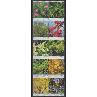 Buy this set of stamps of Japan of the year 2010 (Nb 5072/5081).