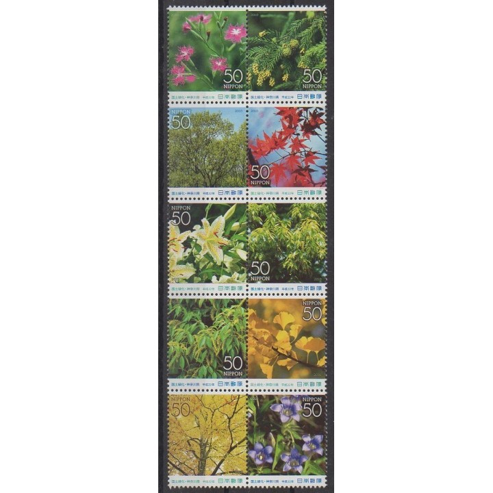 Buy this set of stamps of Japan of the year 2010 (Nb 5072/5081).