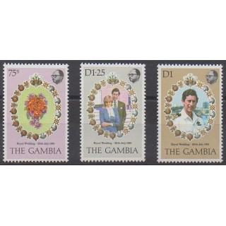 Buy this set of stamps of Gambia of the year 1981 (Nb 425/427).