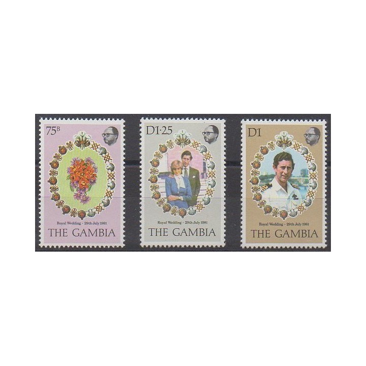Buy this set of stamps of Gambia of the year 1981 (Nb 425/427).