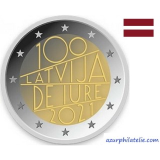 2 euro commémorative - Latvia - 2021 - The 100th anniversary of Latvias international recognition de iure - UNC