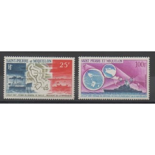 Timbres - de Gaulle - Saint-Pierre et Miquelon - 1967 - No PA38/PA39