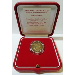 2 euro commémorative - Monaco - 2021 - 10 ans du mariage du Prince Albert II et de la Princesse Charlène - BE