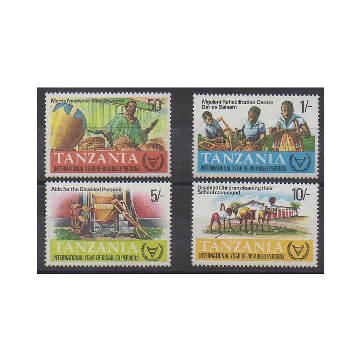 Acheter cette série de timbres de Tanzanie de l'année 1981 (No 187/190).