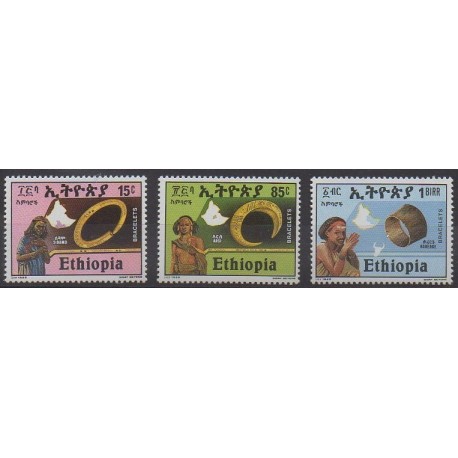 Éthiopie - 1988 - No 1220/1222 - Artisanat ou métiers