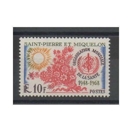 Saint-Pierre et Miquelon - 1968 - No 379 - Santé ou croix-rouge 