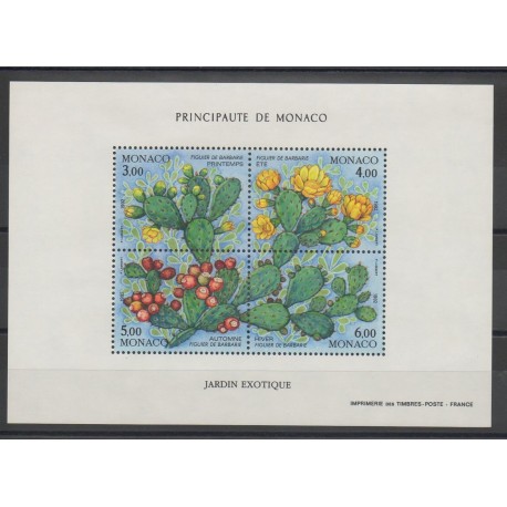 Monaco - Blocs et feuillets - 1992 - No BF 55 - Fleurs