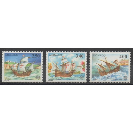 Monaco - 1992 - Nb 1825/1827 - Boats