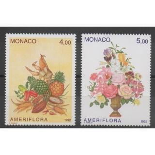 Timbres - fruits - Monaco  - 1992 - No 1830/1831