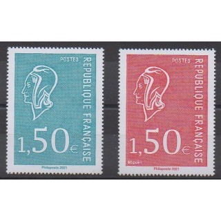 Buy this stamp of France of the year 2021 (Marianne de Béquet - Timbres de carnet - Grand format).