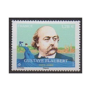 Buy this stamp of France of the year 2021 (Gustave Flaubert).