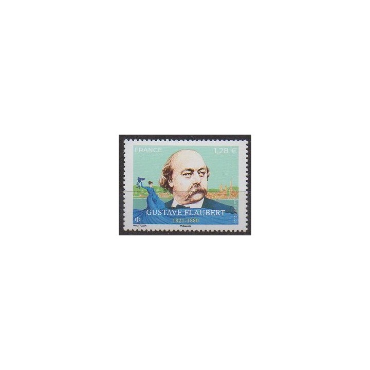 Buy this stamp of France of the year 2021 (Gustave Flaubert).