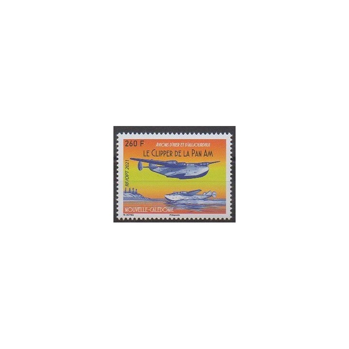 Acheter ce timbre de Nouvelle-Calédonie de l'année 2021 (Clipper de la Pan Am).