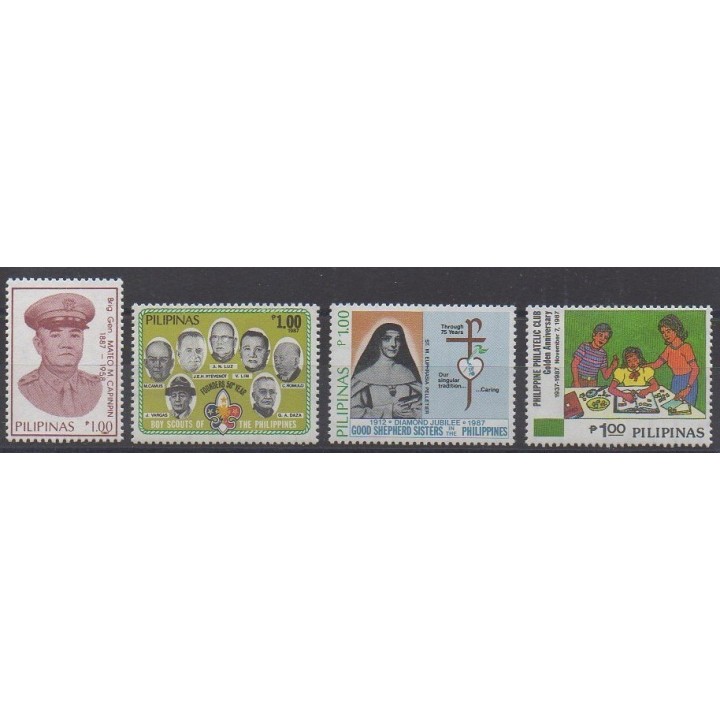 Buy this set of stamps of Philippines of the year 1987 (Nb 1577/1580).