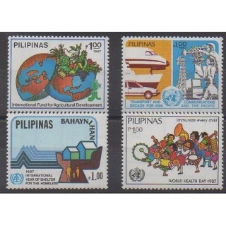 Buy this set of stamps of Philippines of the year 1987 (Nb 1595/1598).