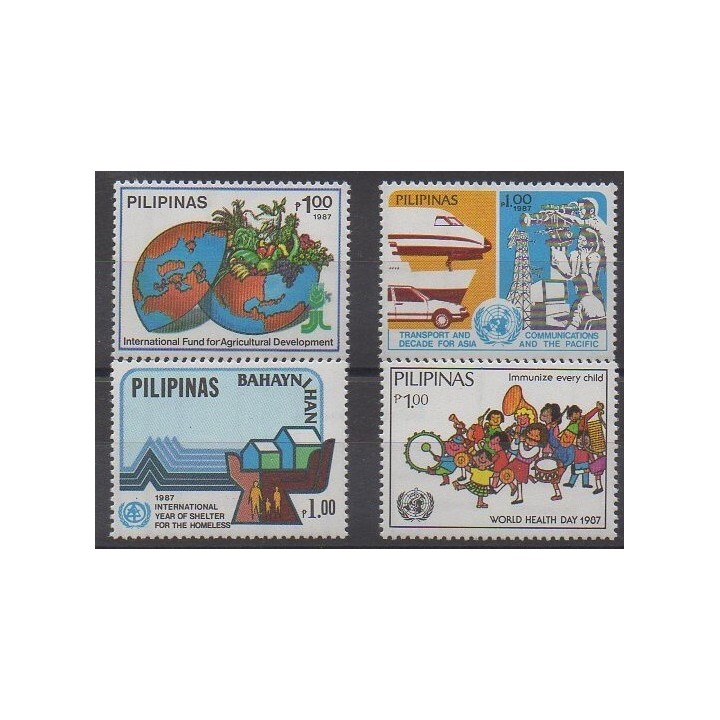 Buy this set of stamps of Philippines of the year 1987 (Nb 1595/1598).