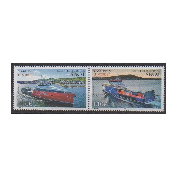 Buy this stamp of Saint-Pierre et Miquelon of the year 2021 (Ferries).