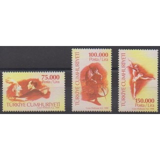 Acheter cette série de timbres de Turquie de l'année 1998 (No 2884/2886).