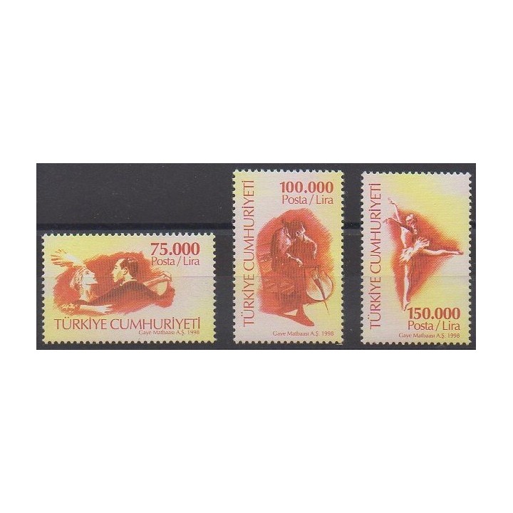 Buy this set of stamps of Turkey of the year 1998 (Nb 2884/2886).
