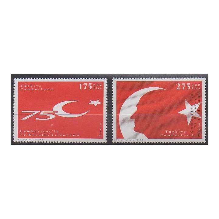 Buy this set of stamps of Turkey of the year 1998 (Nb 2891/2892).