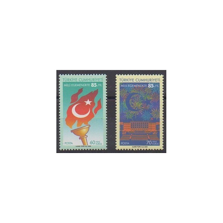 Buy this set of stamps of Turkey of the year 2005 (Nb 3165/3166).
