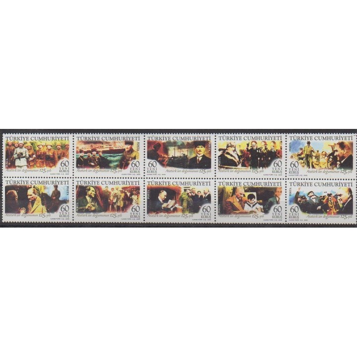 Acheter cette série de timbres de Turquie de l'année 2006 (No 3224/3233).