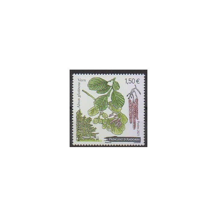 Acheter ce timbre d'Andorre français de l'année 2021 (alnus glutinosa).