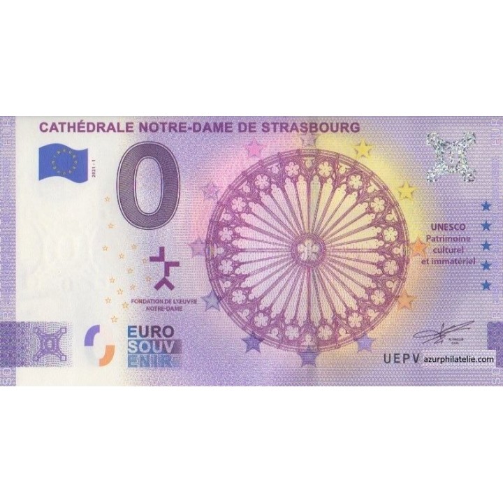 Euro banknote memory - 2021 - Cathédrale Notre-Dame de Strasbourg - (Bas-Rhin)