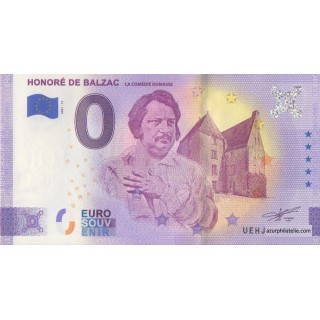 Billet souvenir touristique - 2021-13 - Honore de Balzac - La comédie humaine - (Indre-et-Loire )