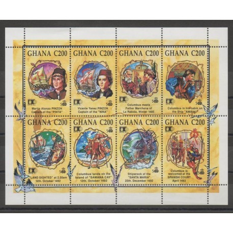 Ghana - 1992 - No 1377/1384 - Christophe Colomb 