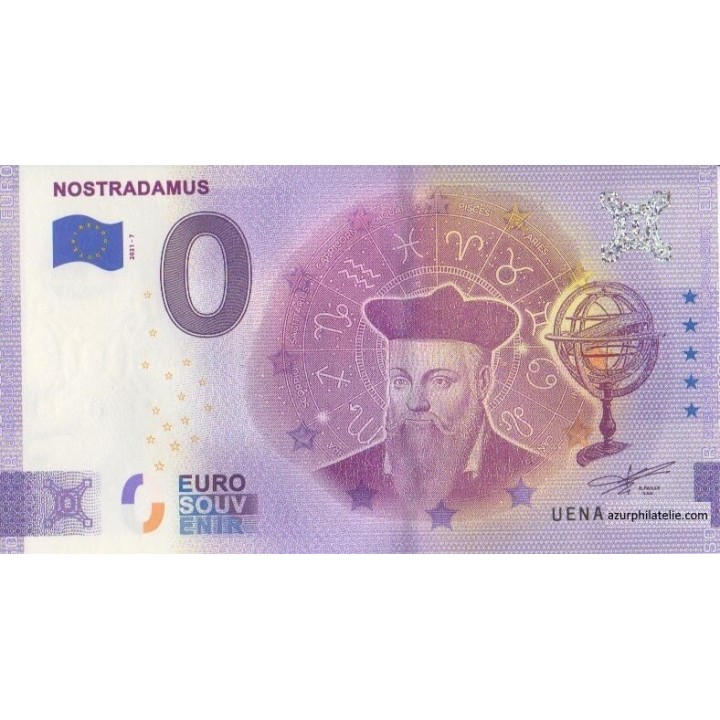 Billet souvenir touristique - 2021-7 - Nostradamus - (Paris)