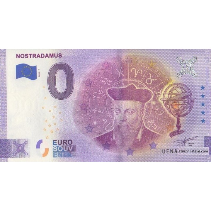 Billet souvenir touristique - 2021-7 - Nostradamus - (Paris)