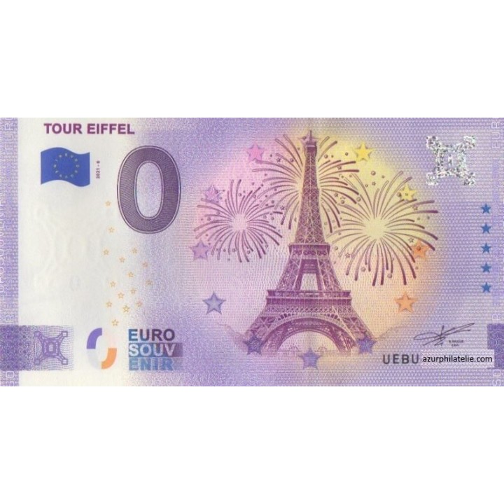 Billet souvenir touristique - 2021-6 - Tour Eiffel - (Paris)