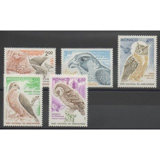Timbres - rapaces - Monaco  - 1993 - No 1855/1859