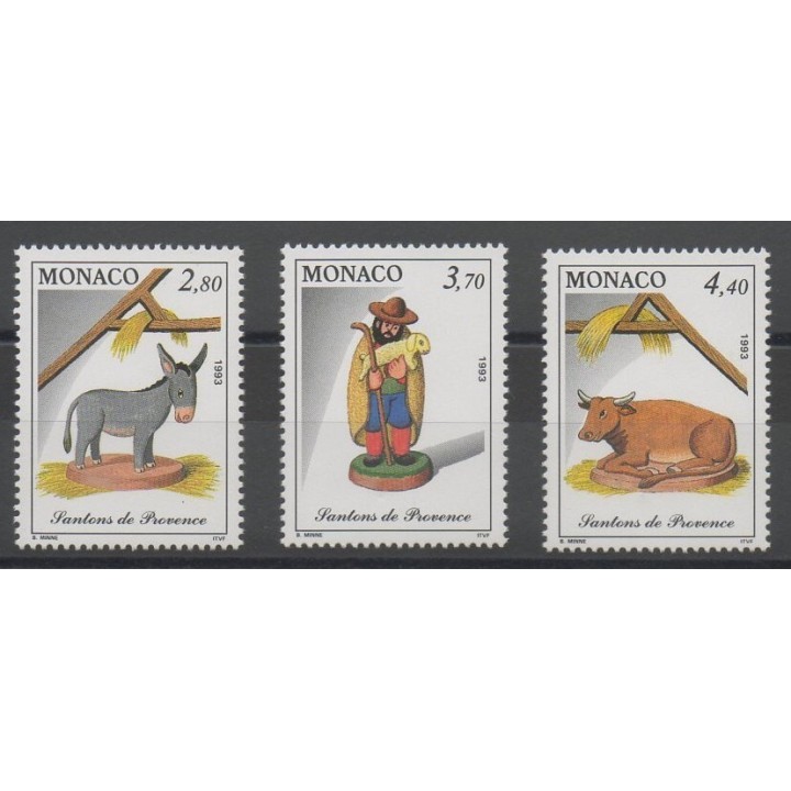 Stamps - christmas - Monaco - 1993 - Nb 1912/1914