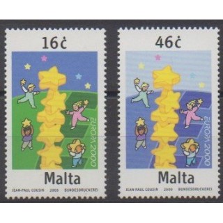Acheter cette série de timbres de Malte de l'année 2000 (No 1100/1101).