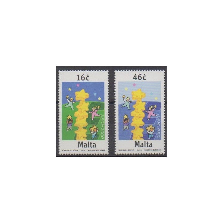 Buy this set of stamps of Malta of the year 2000 (Nb 1100/1101).