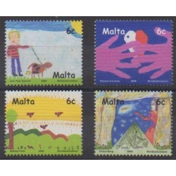 Malta - 2000 - Nb 1117/1120 - Children's drawings