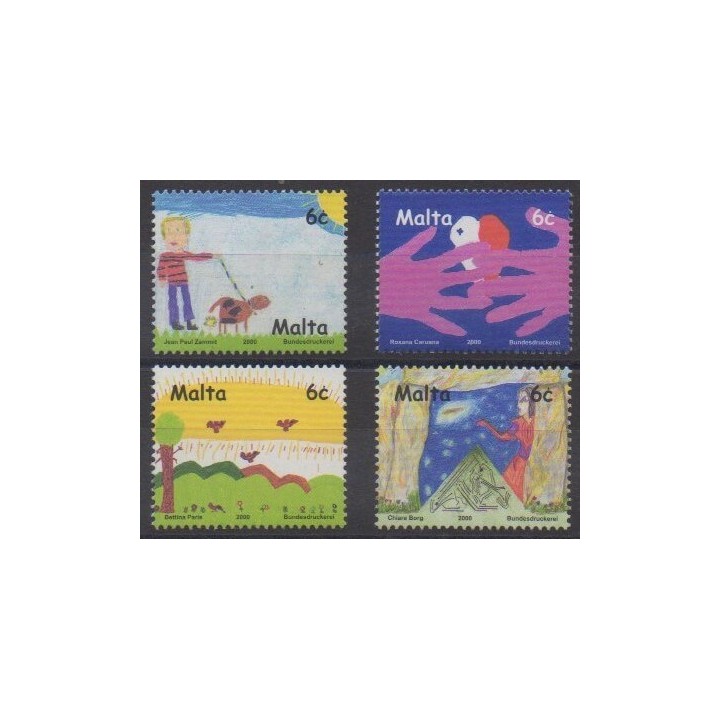 Acheter cette série de timbres de Malte de l'année 2000 (No 1117/1120).