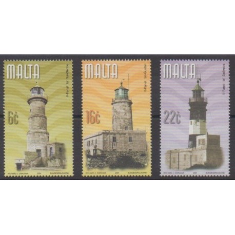Malta - 2001 - Nb 1130/1132 - Lighthouses