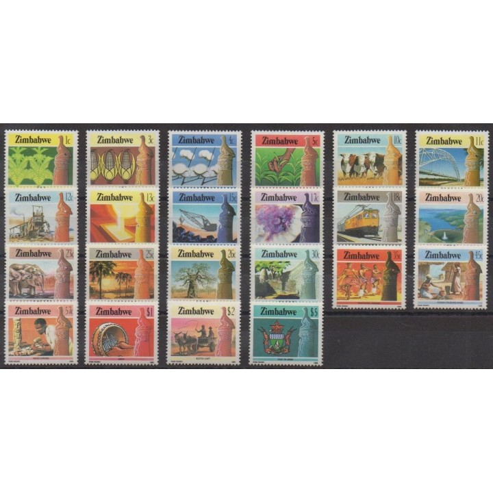 Acheter cette série de timbres du Zimbabwe de l'année 1985 (No 83/104).