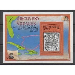 Timbres - Christophe Colomb - Vierges (Iles) - 1991 - No BF 68