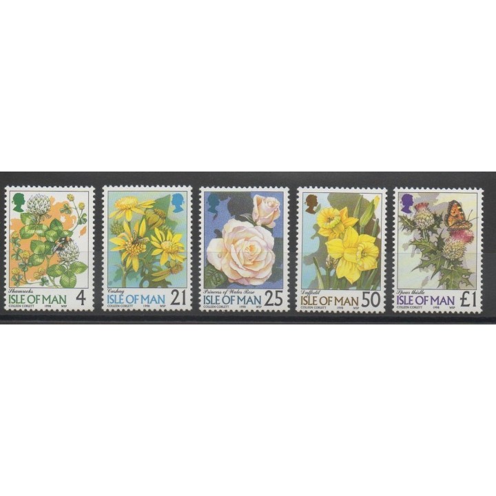 Timbres - fleurs  - Man (Ile de) - 1998 - No 787/791