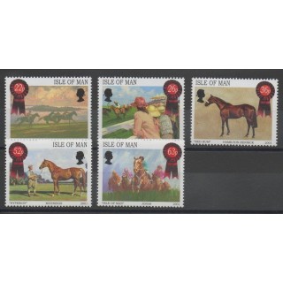 Timbres - chevaux - Man (Ile de) - 2001 - No 966/970