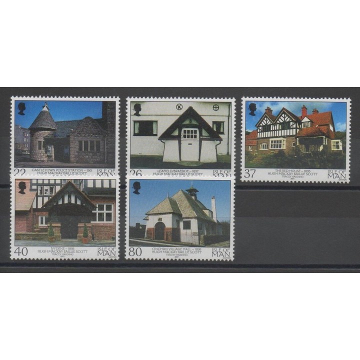 Timbres - monuments - Man (Ile de) - 2001 - No 977/981