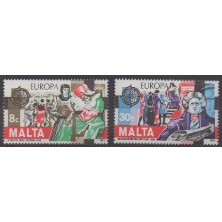 Malte - 1982 - No 649/650 - Histoire - Europa